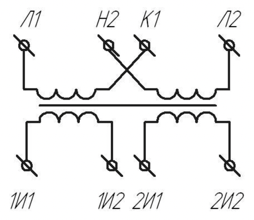 Трансформатор тока нулевой последовательности обозначение на схеме